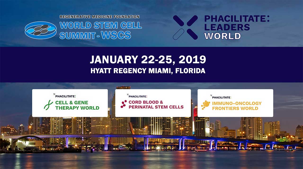 Life Science Leaders Announce Partnership for Pioneering Advanced Therapies Gathering in Miami 2019